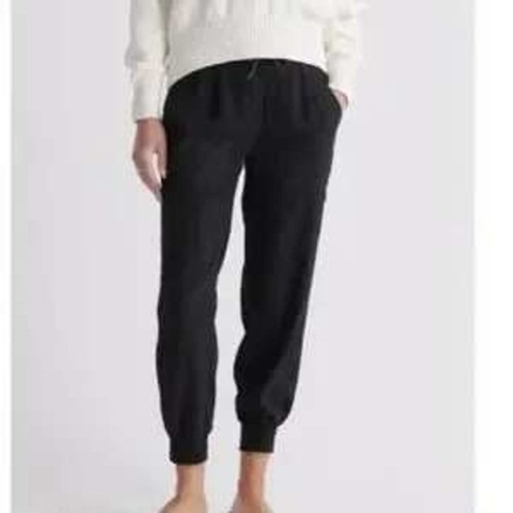 Quince Black Track Joggers